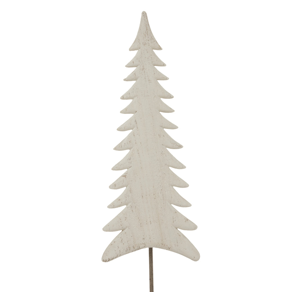 Large Whitewashed Tall Tree On Stand