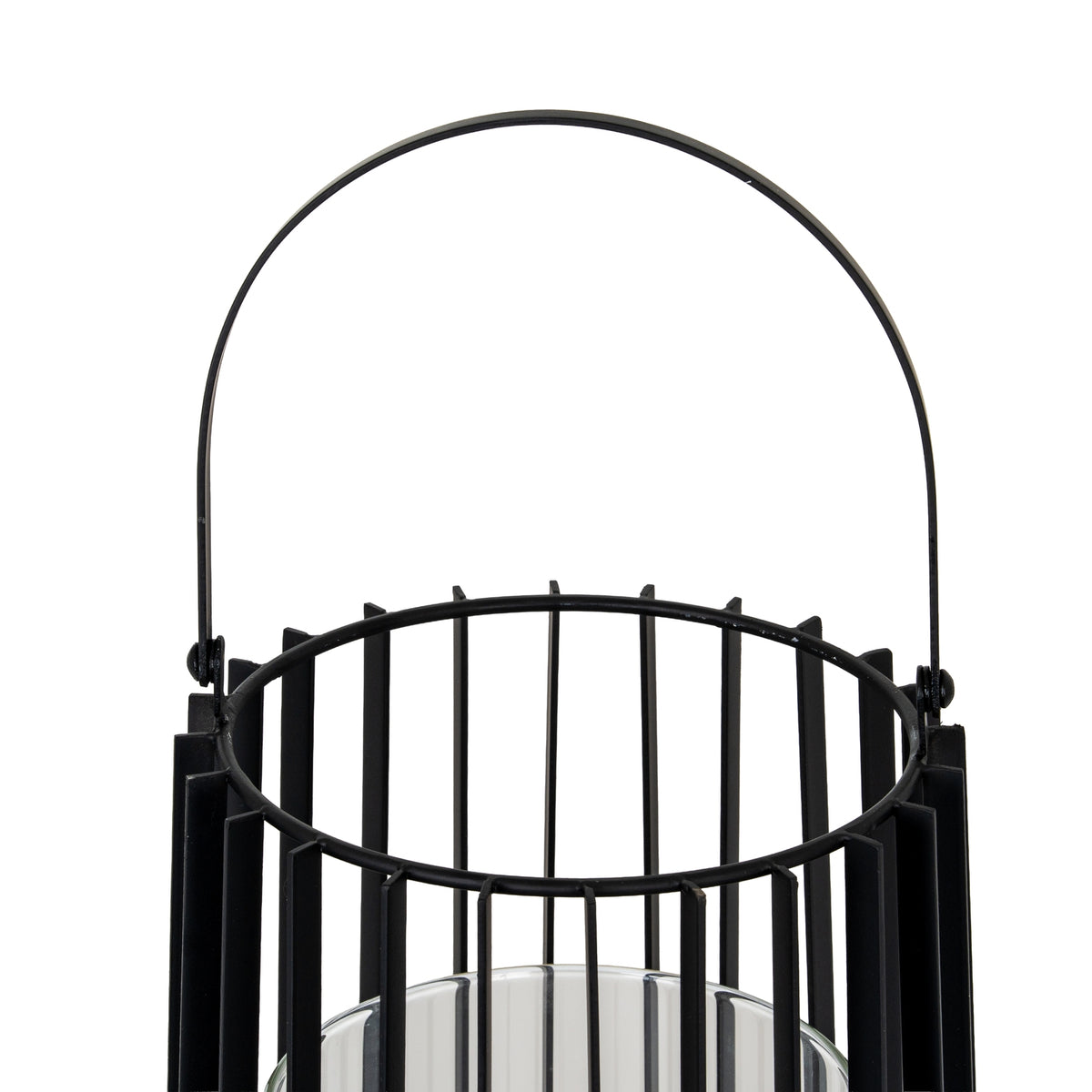 Lynk Large Lantern With Handle And Glass Candle Holder