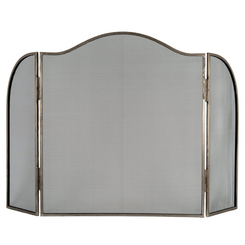 Antiqued Silver Large  Fire Screen