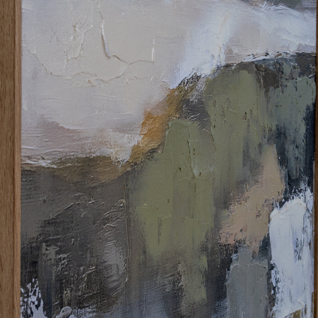 Hillside View Hand Painted Canvas in Frame
