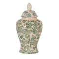 Large Green Clover Ceramic Ginger Jar