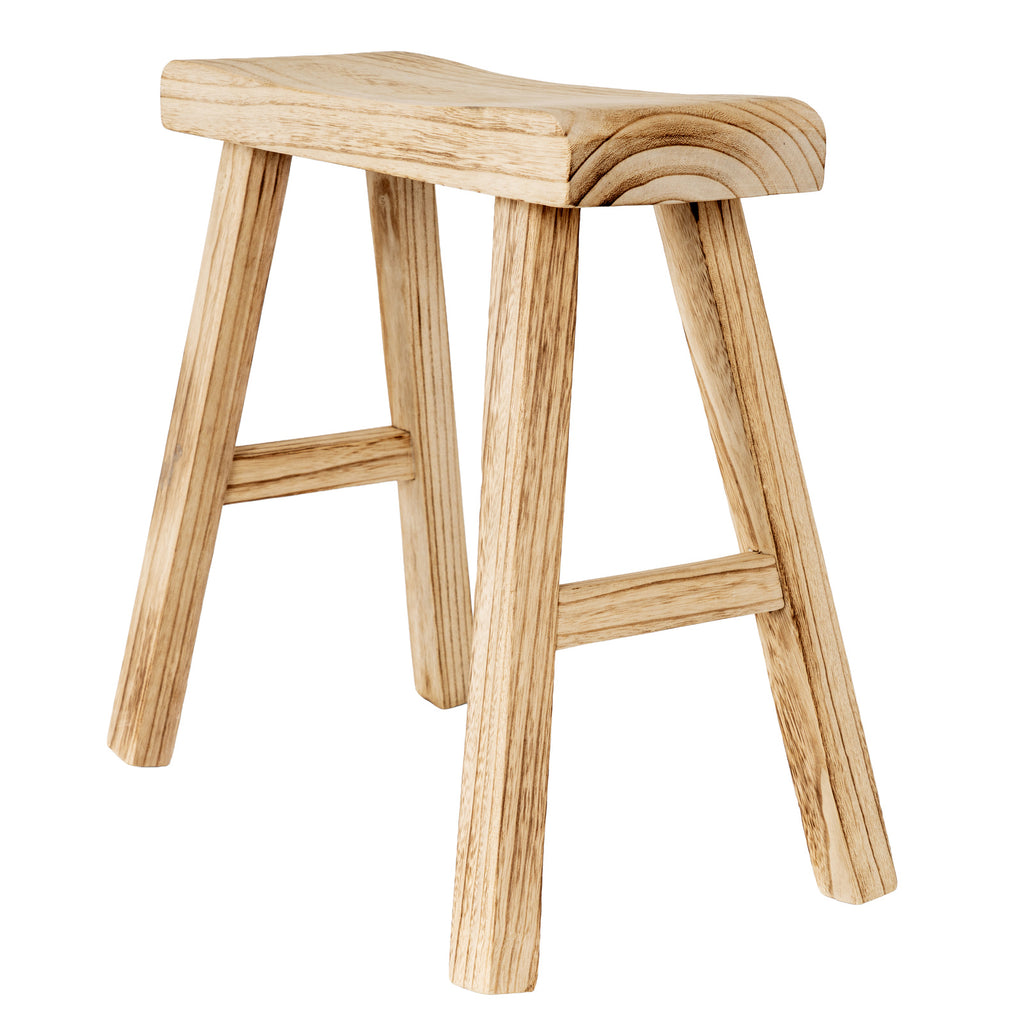 Large Wooden Artisan Stool