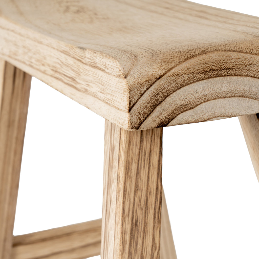Large Wooden Artisan Stool