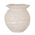 Wavy Rim Medium Round Vase
