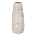 Large Ribbed Ceramic Column Vase