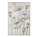 Poppy Stems Handpainted Canvas in Frame