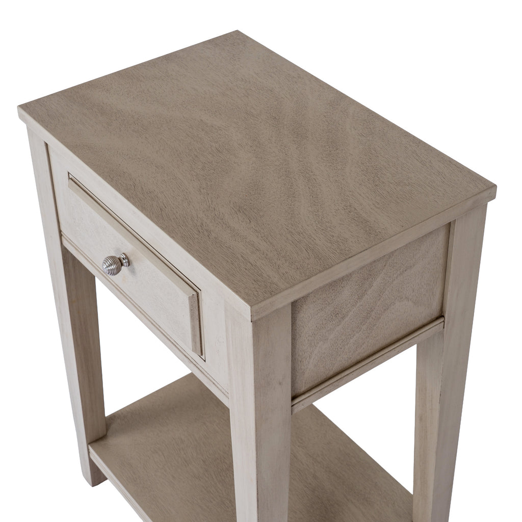 The Emile Collection 1 Drawer Side Table With Shelf