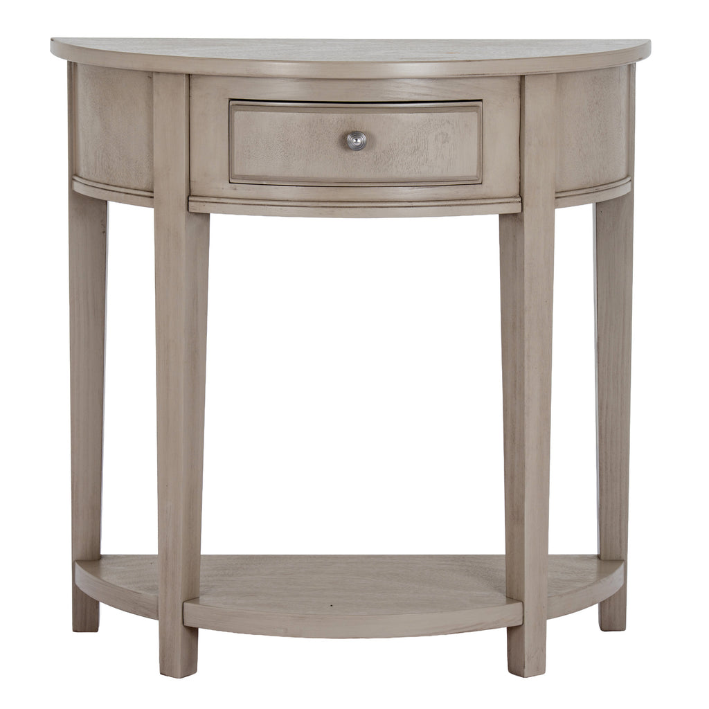 The Emile Collection 1 Drawer Half Moon Console Table
