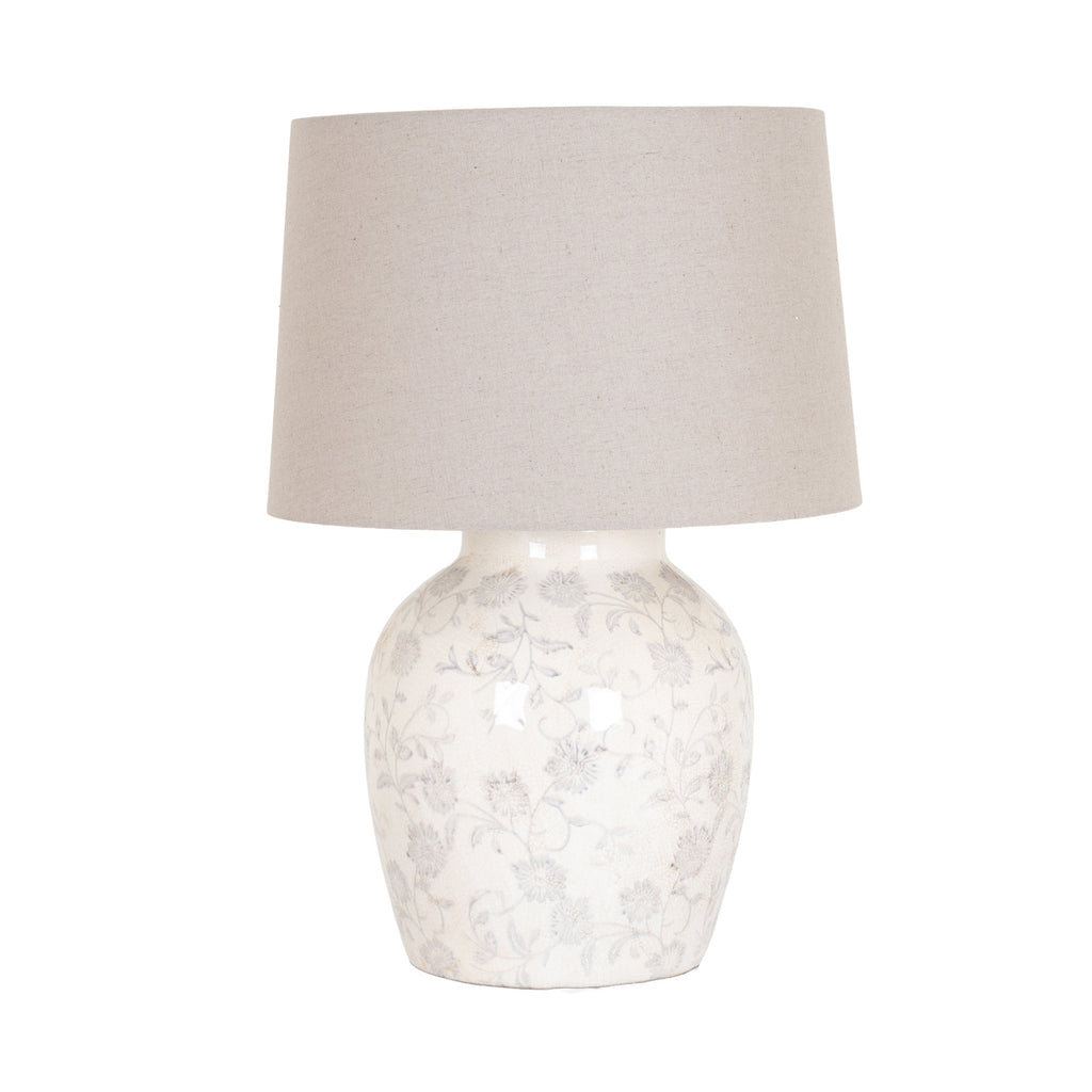 Grey Aster Ceramic Pot Lamp