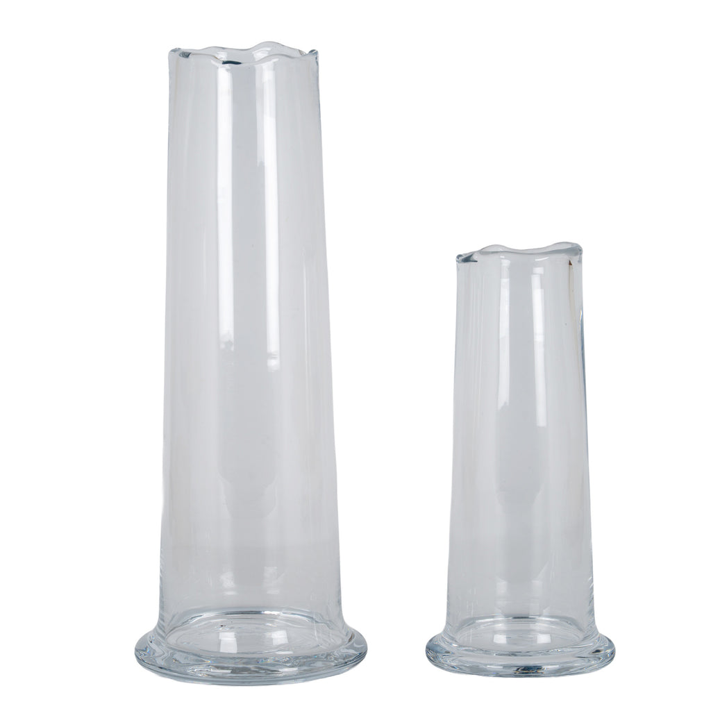 Large Wave Glass Cylinder Vase